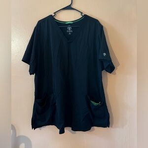 Women’s black scrub top